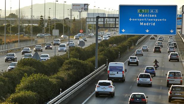 Imágenes del tráfico a la salida de Valencia