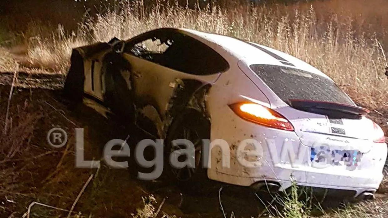 Porsche Panamera accidentado en Leganés