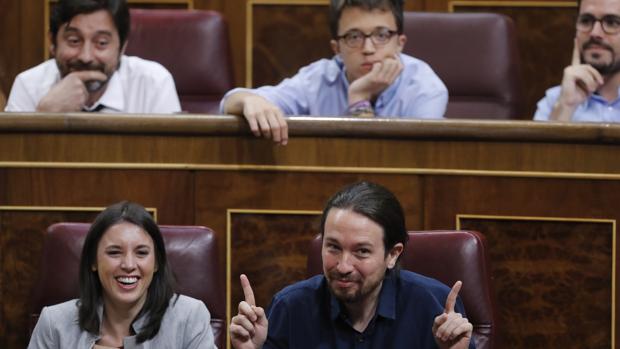 Diputados de Unidos Podemos en el Congreso