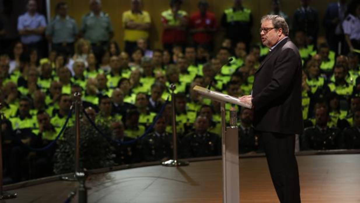 Javier Barbero, en el acto del patrón del año pasado