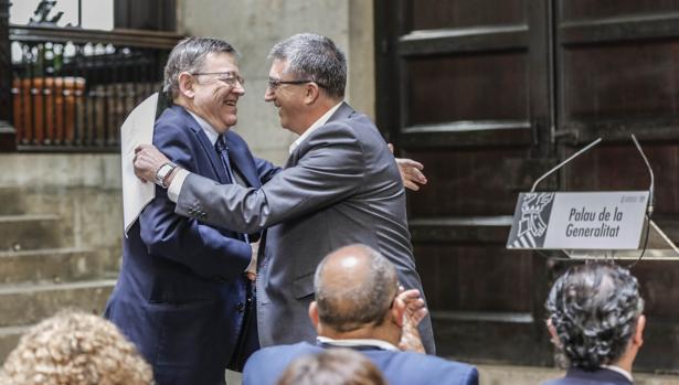 Imagen de Puig y el conseller de Economía tomada este lunes en el Palau de la Generalitat