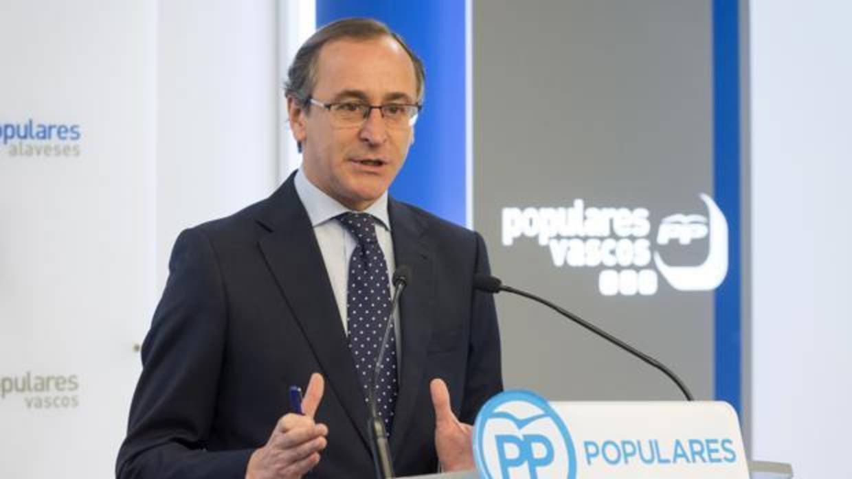El presidente del PP vasco, Alfonso Alonso