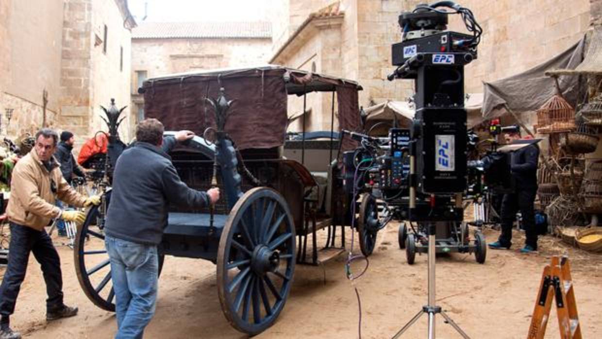 La calle Compañía ha sido nuevamente el escenario elegido para el rodaje de la serie Star still crossed