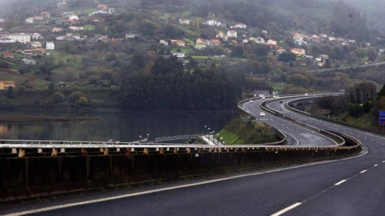 Vista de la AP-9, que vertebra Galicia de norte a sur