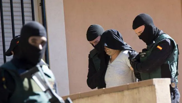 El yihadista de Collado Mediano, durante su detención