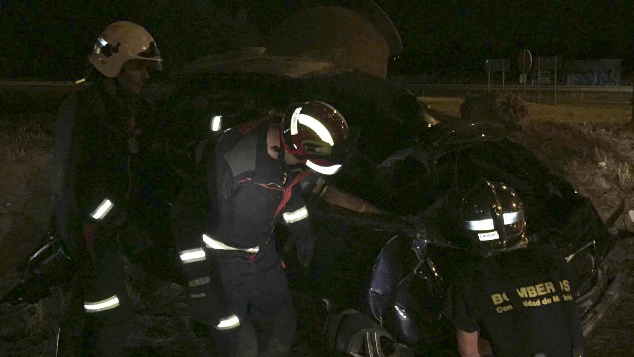 Imagen facilitada por Centro de Emergencias de la Comunidad de Madrid del accidente de San Sebastián de los Reyes