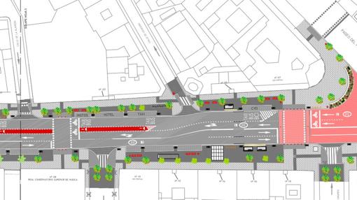 El gráfico de cómo quedará la calle de Atocha