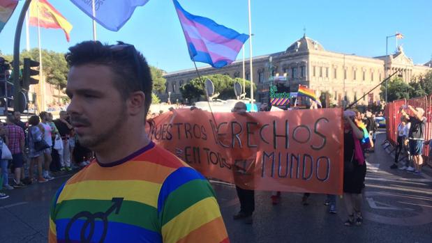 David Enguita, durante la manifestación del Orgullo Gay