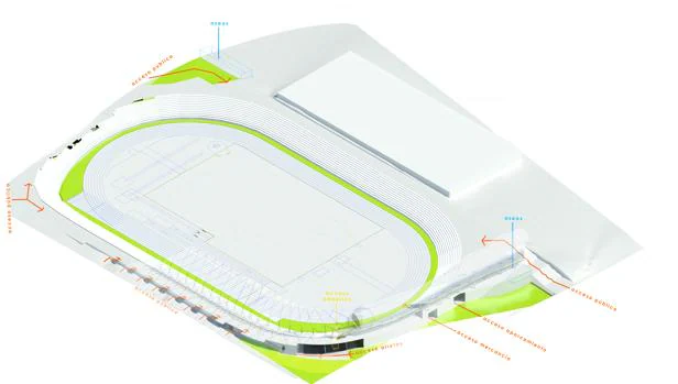 Esquema del futuro estadio de Vallehermoso