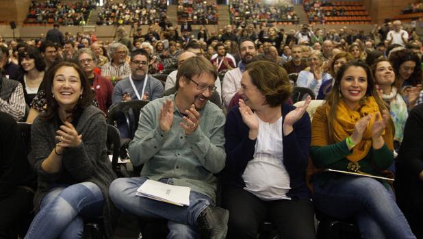 Domènech y Colau, durante el acto fundacional de Catalunya en Comú