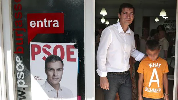 Rafa García, después de votar en Burjassot este domingo