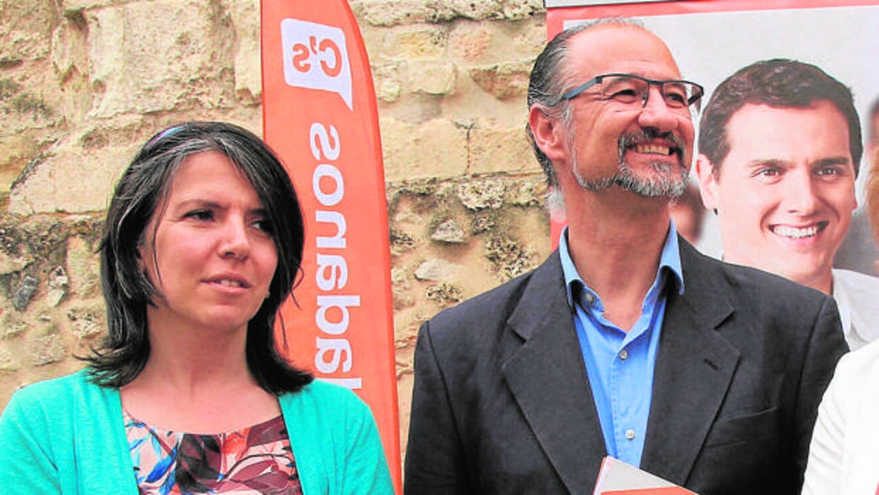 María Cuesta junto al portavoz de Cs en Castilla y León, Luis Fuentes