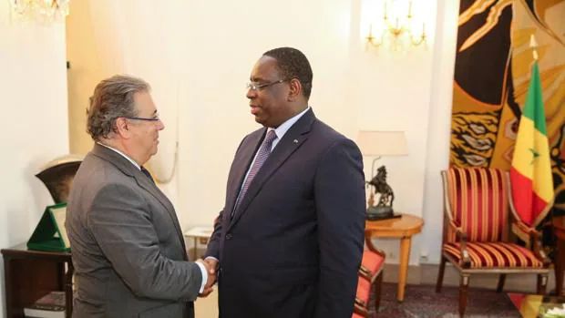 Juan Antonio Zoido y el presidente de Senegal esta semana en Dakar
