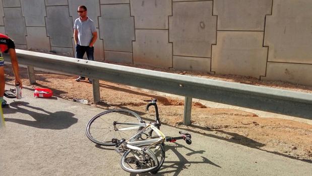 Bicicleta del hombre arrollado tras el accidente