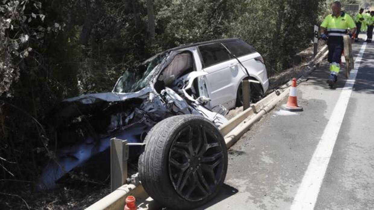 Accidente en el término municipal de Hinojos (Huelva)