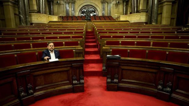 Junqueras, en el Parlamento de Cataluña