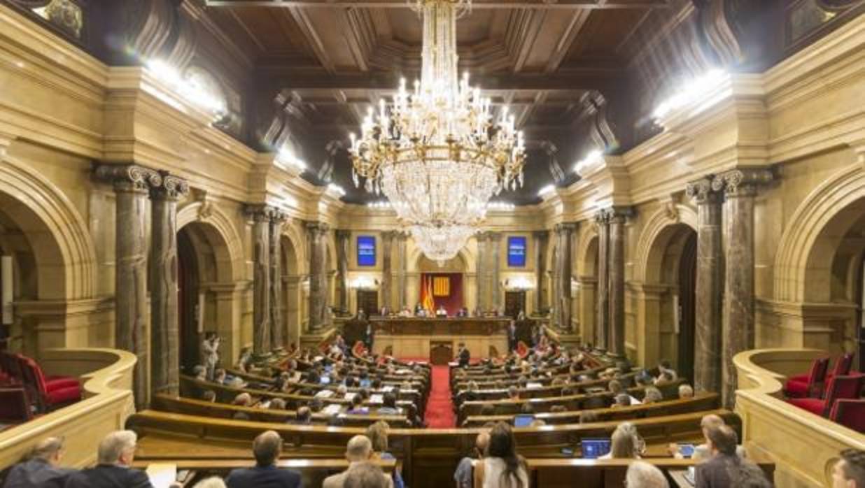 Pleno del Parlamento de Cataluña, en la sesión de ayer