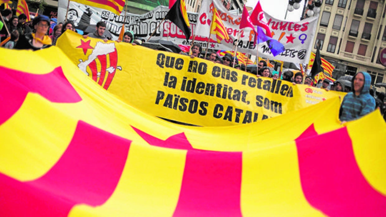 Imagen de una manifestación independentista celebrada en Valencia