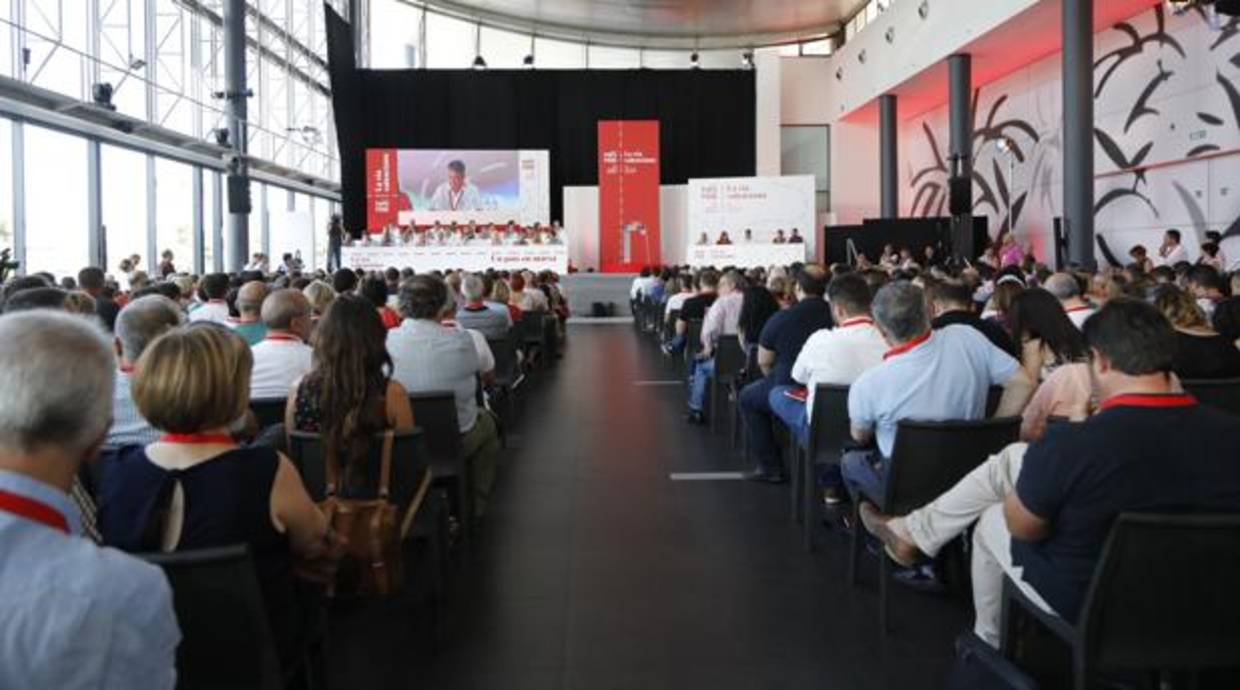 Delegados e invitados en el congreso del PSPV-PSOE en IFA (Elche)