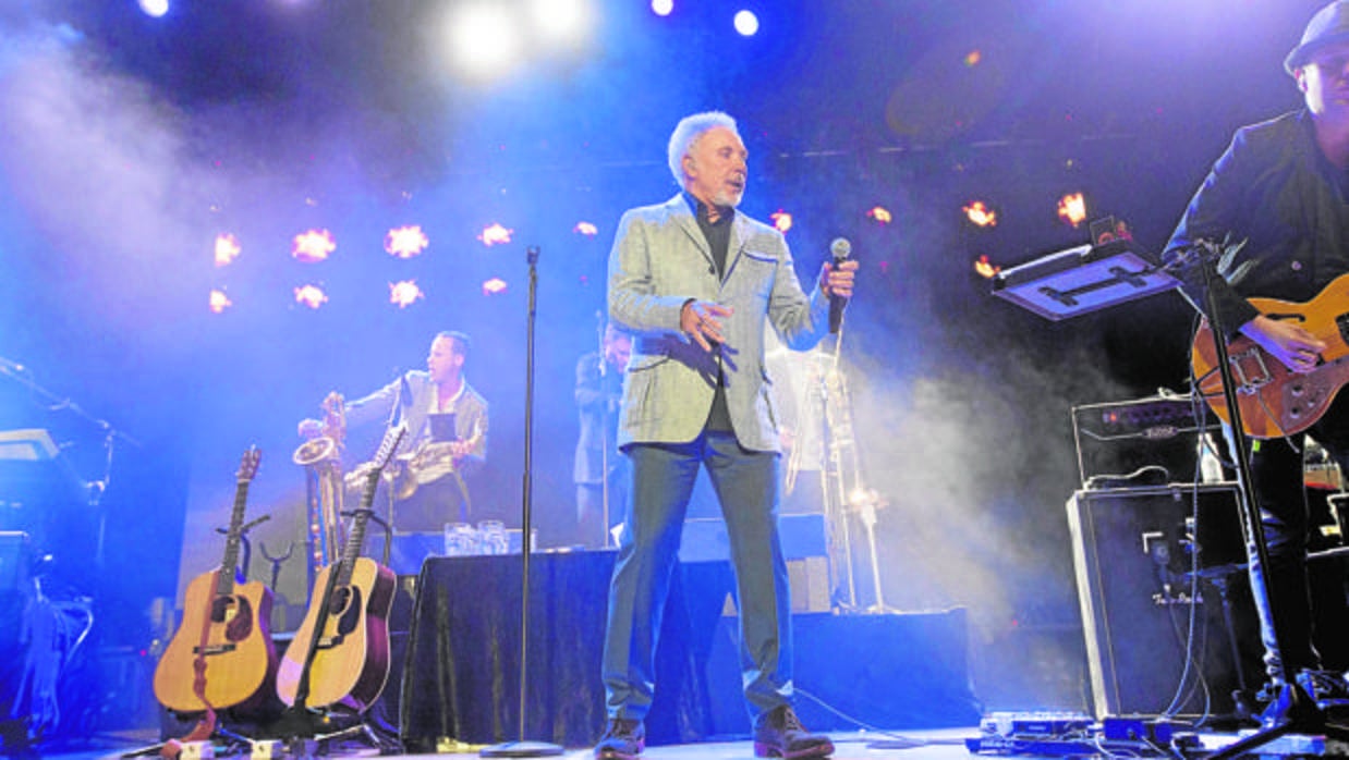 Tom Jones, durante su actuación en Madrid del año 2014