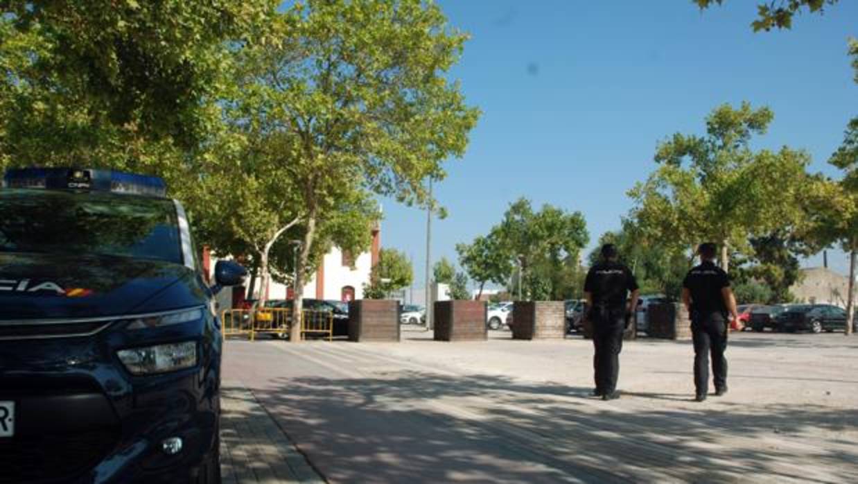 Imagen de los agentes de la Policiía Nacional que han detenido al joven