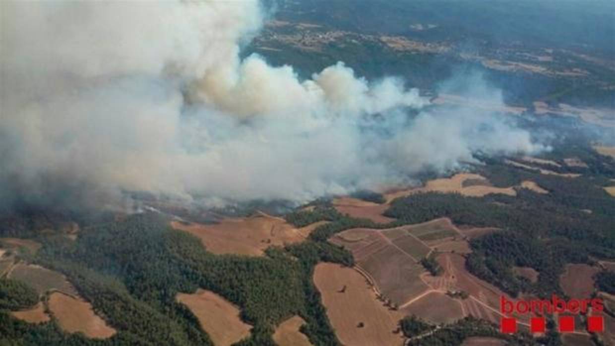 Imagen aérea facilitada por los Bombers del fuego