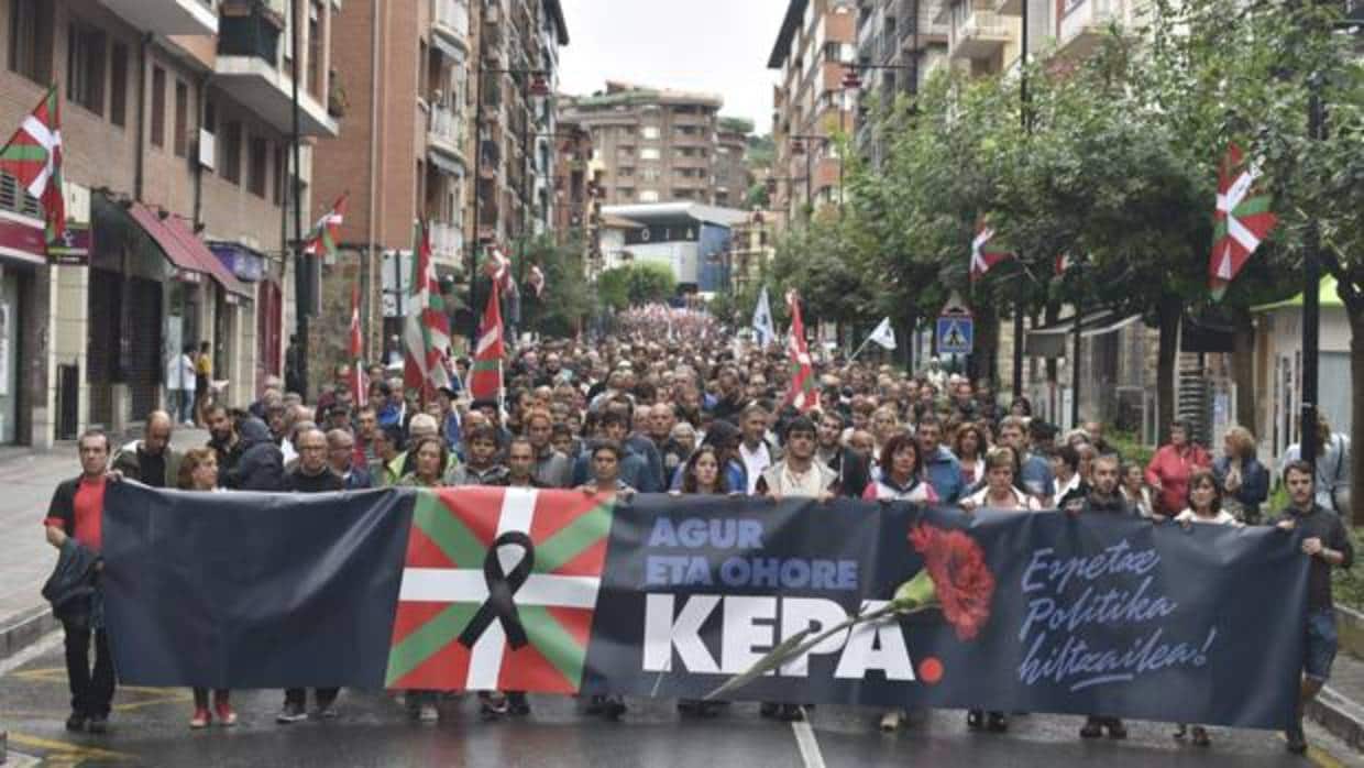 Manifestación celebrada en Galdácano