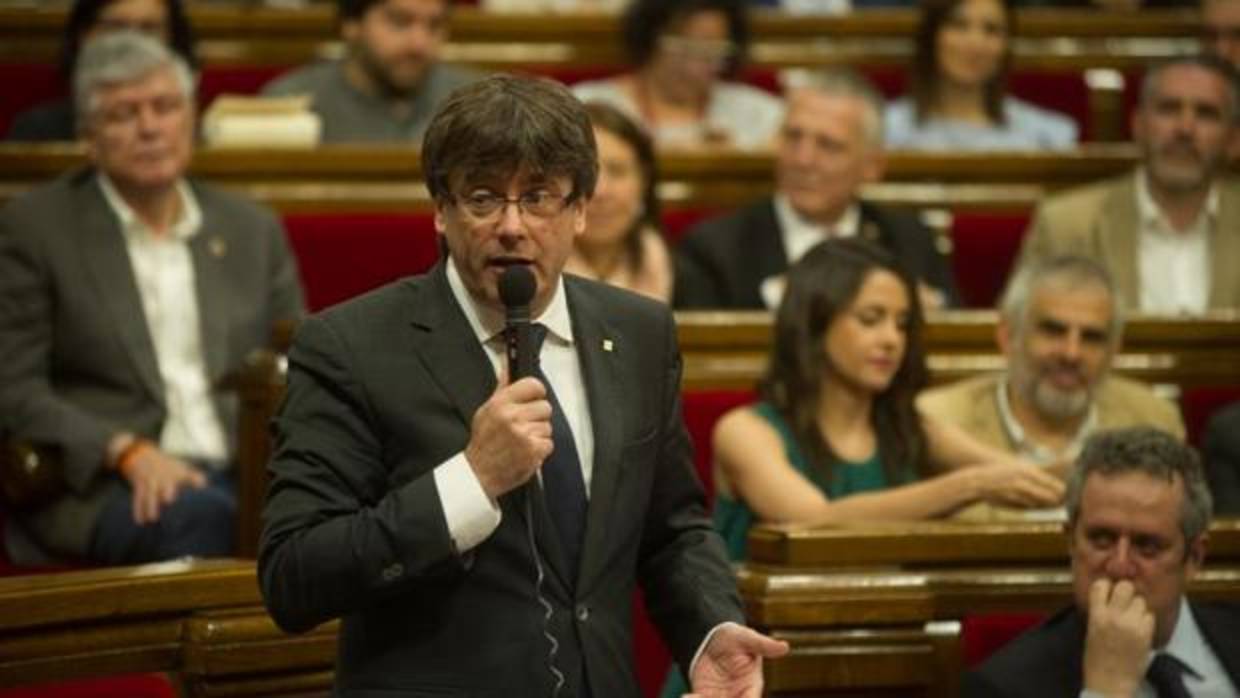 Puigdemont, recientemente en el Parlamento catalán