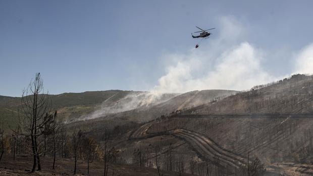 Buscan a los autores del incendio de Verín, ya estabilizado