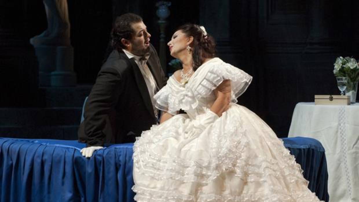 Instante de «La Traviata», ópera representada en el festival de ópera del año 2014