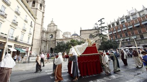 Imagen de la procesión celebrada este martes de la fiesta de la Asunción