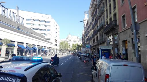 Despliegue policial en Las Ramblas de Barcelona