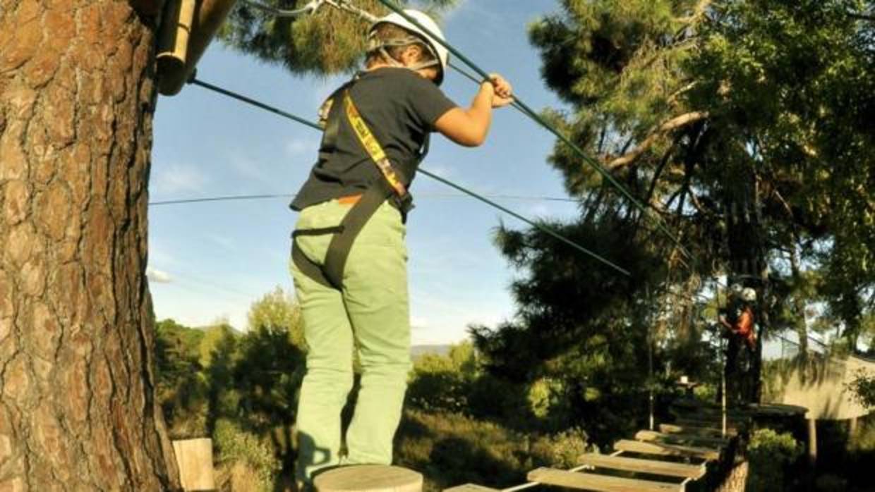 La tirolina es una buena opción para disfrutar de un día en el campo con los niños