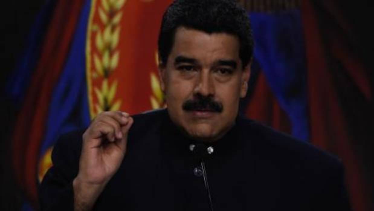 Nicolás Maduro durante una rueda de prensa en Miraflores