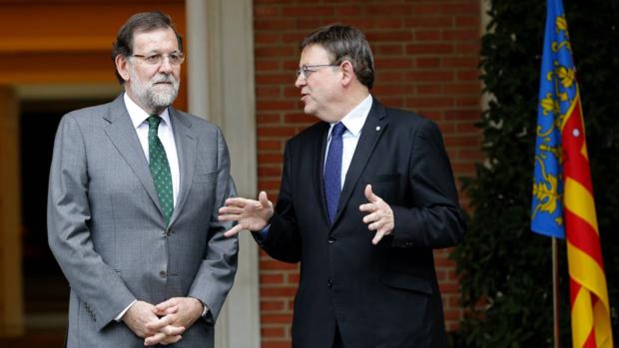 Imagen de Puig y Rajoy durante un encuentro en la Moncloa en noviembre de 2015