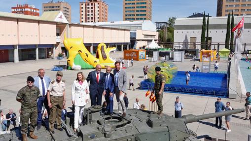 Autoridades, durante la inauguración de la Feria de Muestras