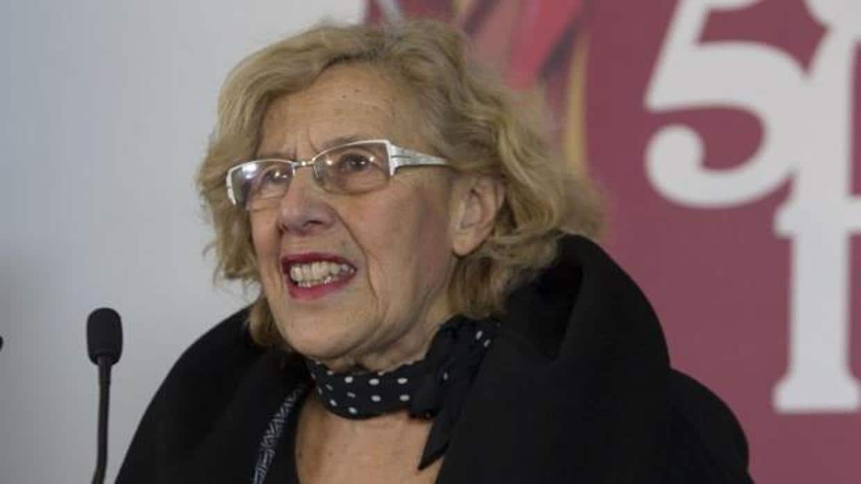 La alcaldesa de Madrid, Manuela Carmena, en un acto