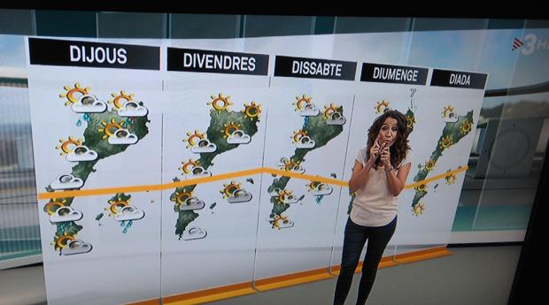 TV3 anuncia la previsión del tiempo para la Diada con mapas de los «países catalanes»