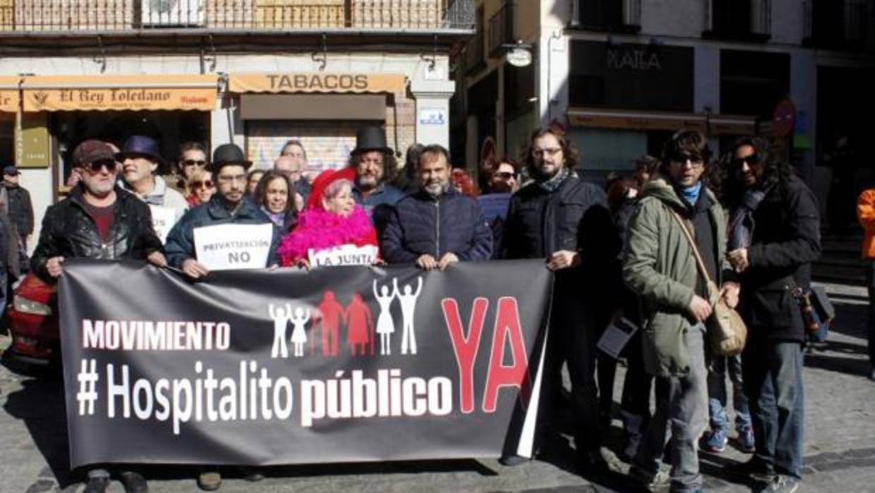 El movimiento social Hospitalito Ya se ha concentrado repetidas veces en Toledo para exigir la apertura del centro de mayores