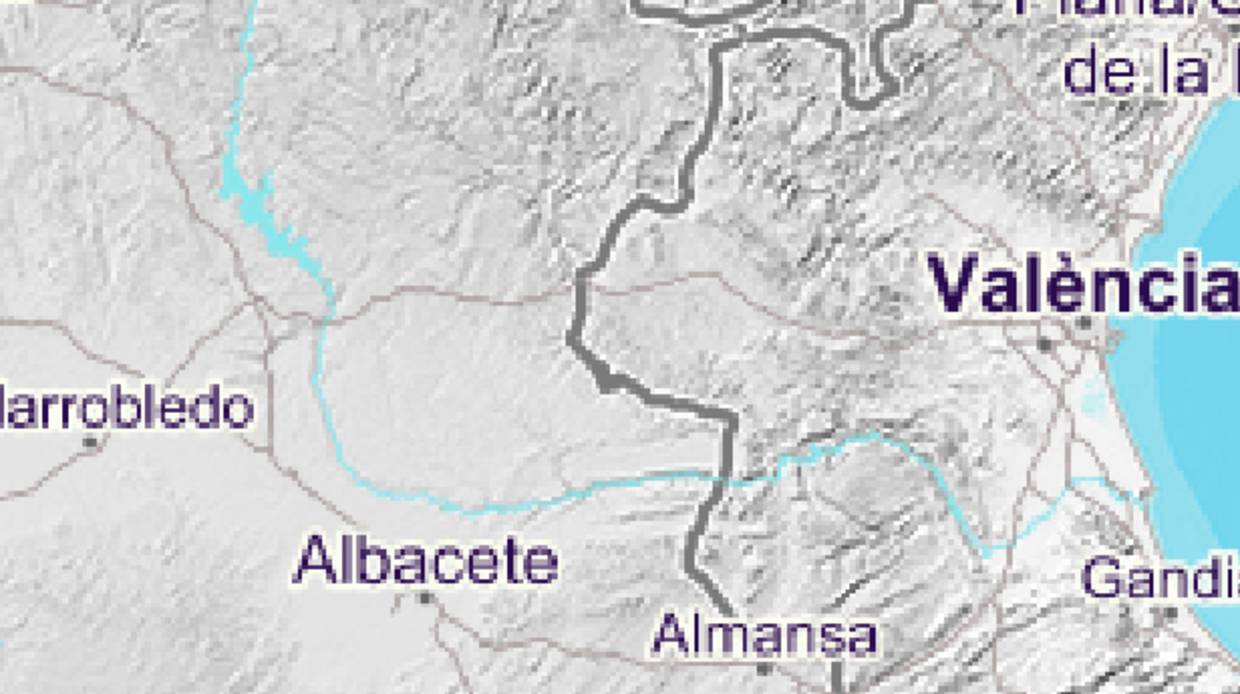 Imagen de mapa difundido por el Instituto Geográfico Nacional