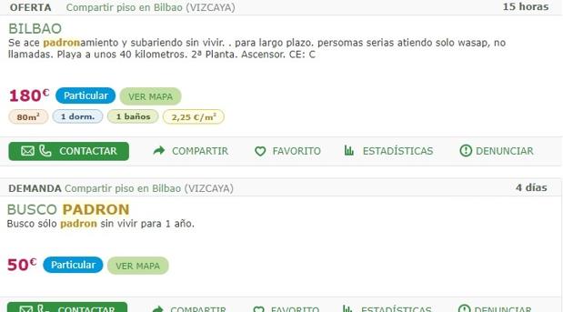 «Se alquila piso sin derecho a vivir en él»: la última estafa para cobrar la ayuda autonómica vasca