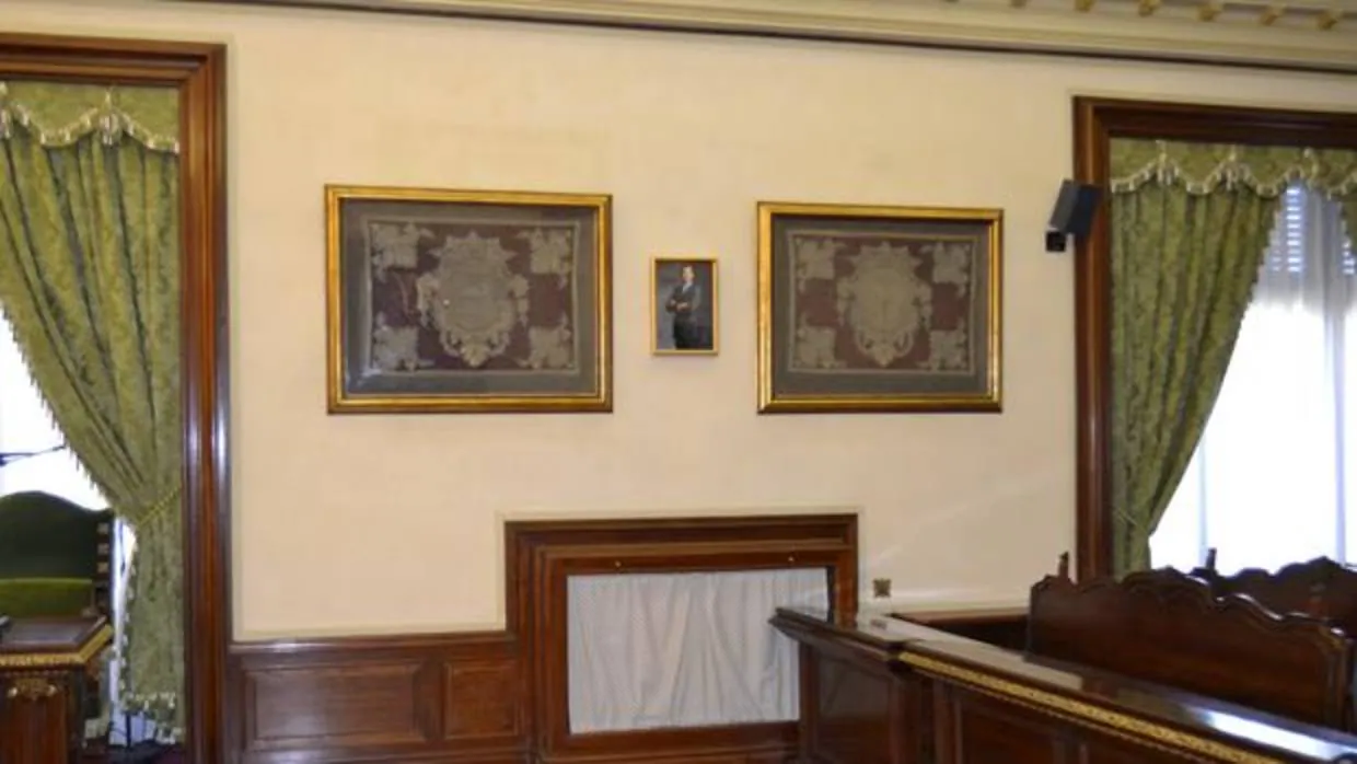 Retrato del Rey situado en el salón de plenos del Ayuntamiento de Pamplona