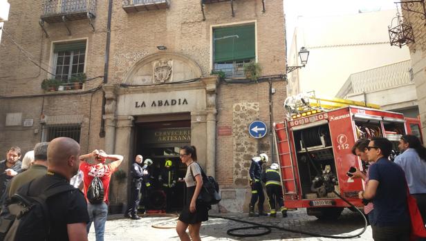 Se declara un incendio en el restaurante La Abadía de Toledo