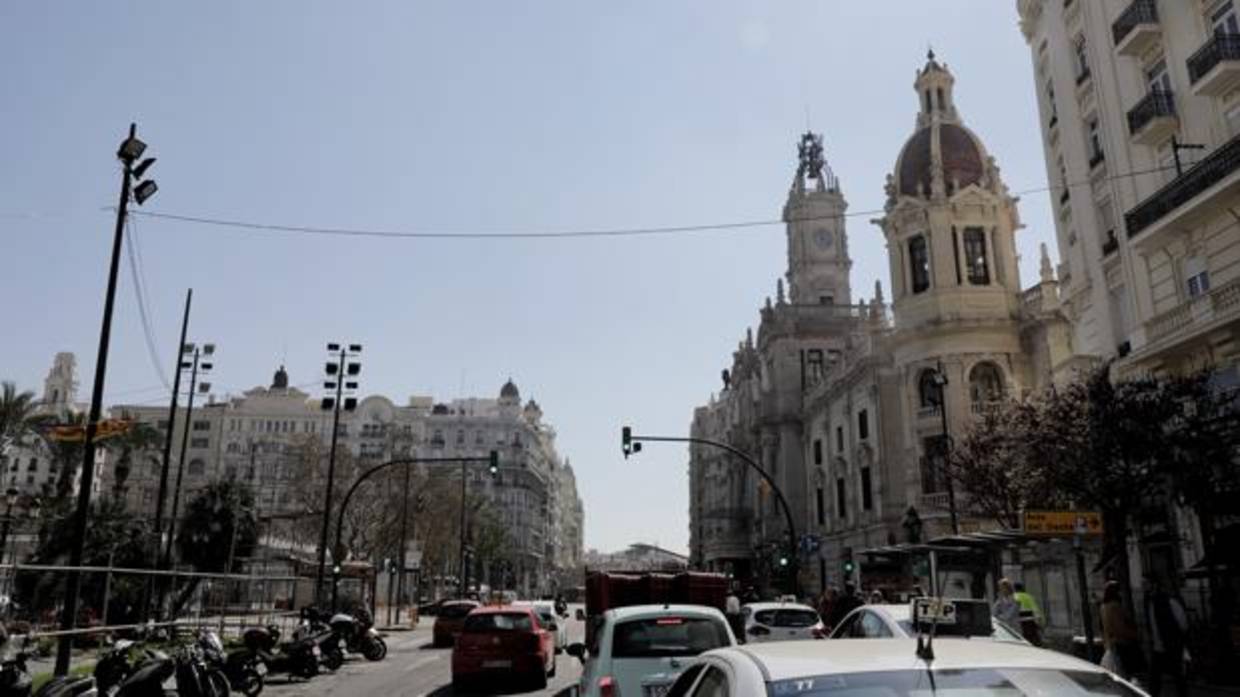 Imagen de archivo de la plaza del Ayuntamiento de Valencia