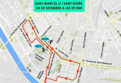 Plano del recorrido de la Volta a Peu