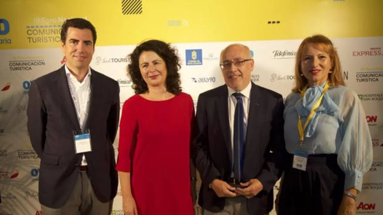 Pablo Llinares, Asián, Morales e Inés Jiménez en el III Foro de Comunicación Turistica de Gran Canaria