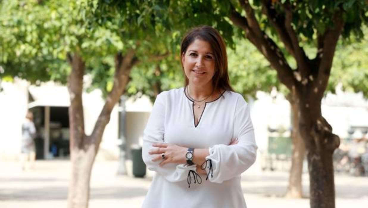 La empresaria Maribel Martínez, tras atender a ABC