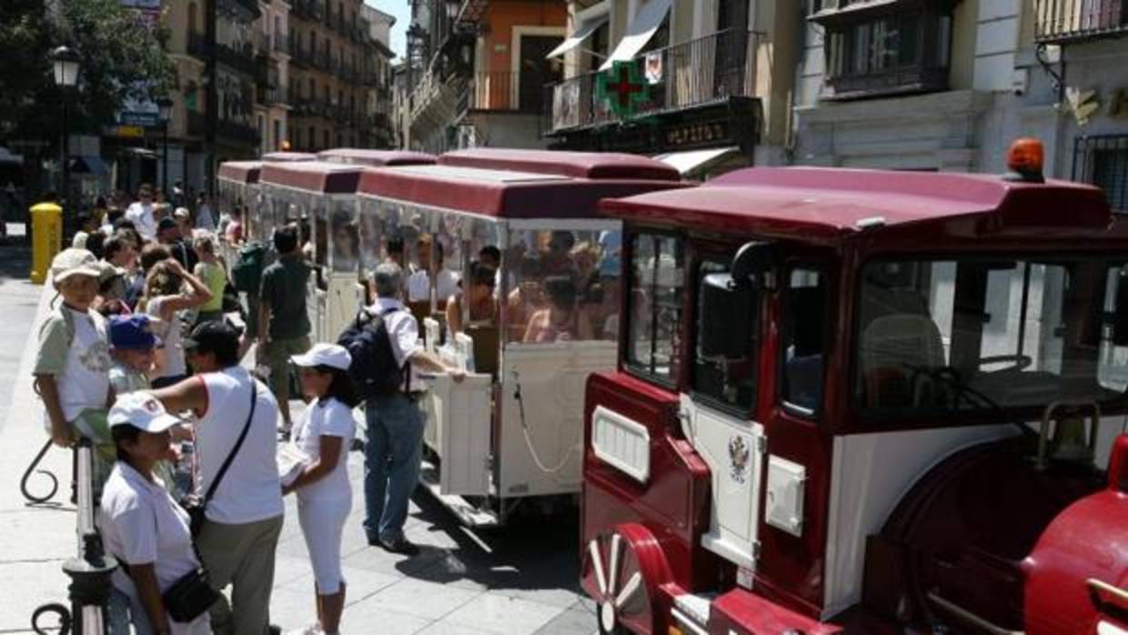 El tren turístico, en Zocodover