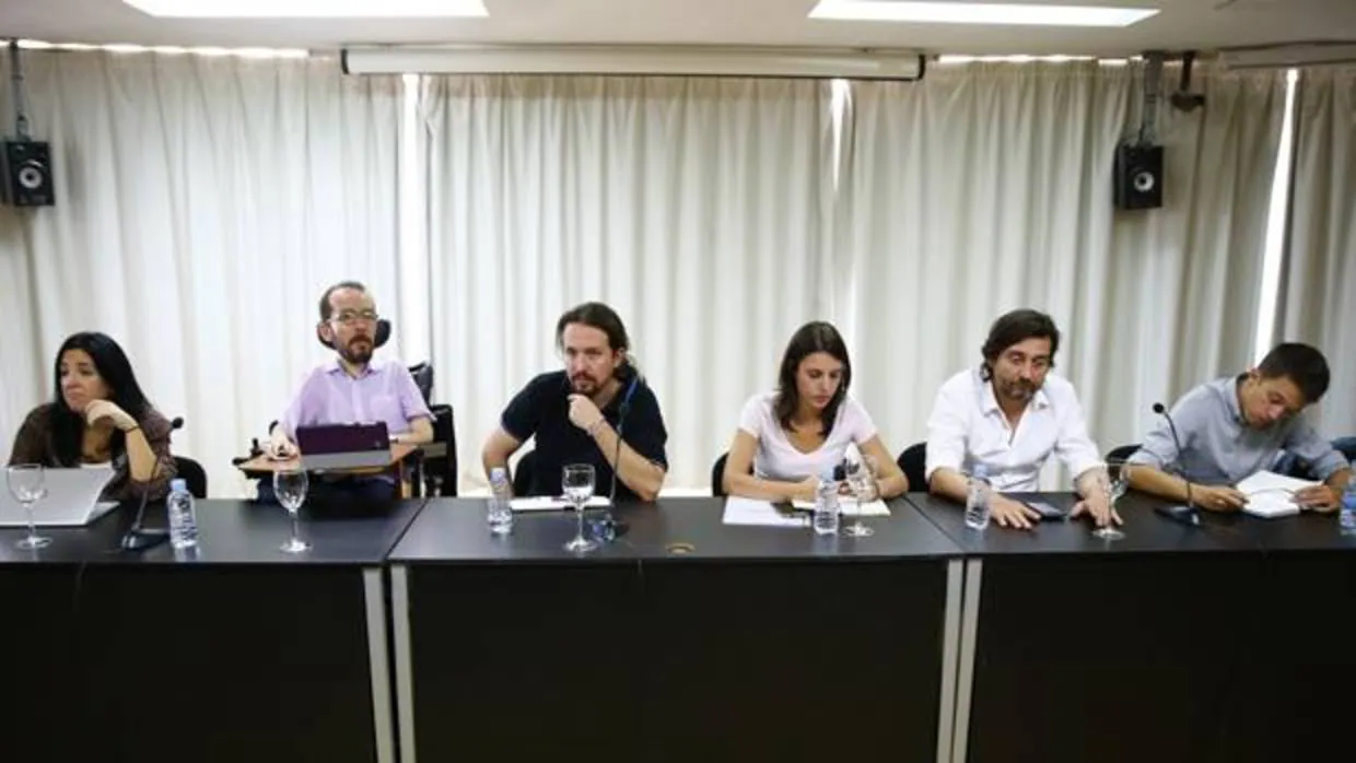 Pablo Iglesias durante la reunión del Consejo Ciudadano de Podemos