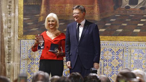 Imagen de Hortensia Herrero junto a Ximo Puig tomada este lunes